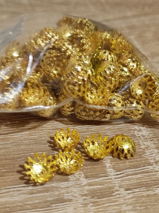 Przekładki łączniki do wyrobu biżuterii złote