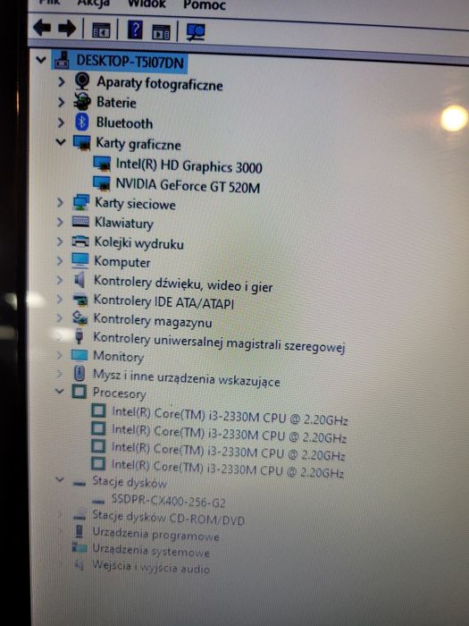 Laptop ASUS X73S + dysk ssd, Windows 10