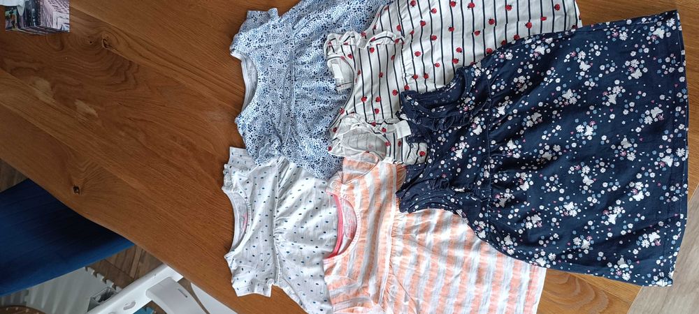 Sukienki letnie dla dziewczynki 3-6 mięs 62-68 h&m f&f
