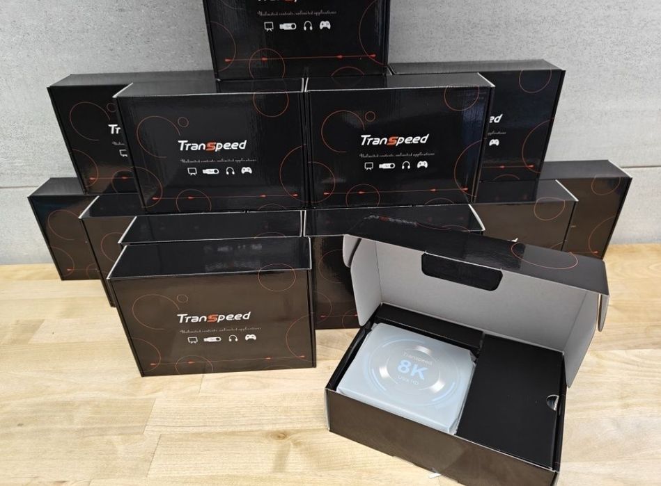 Box TV Android 12 Transpeed 8K (H618) + 4 GB RAM + 64 GB ROM  (Novas em caixa)