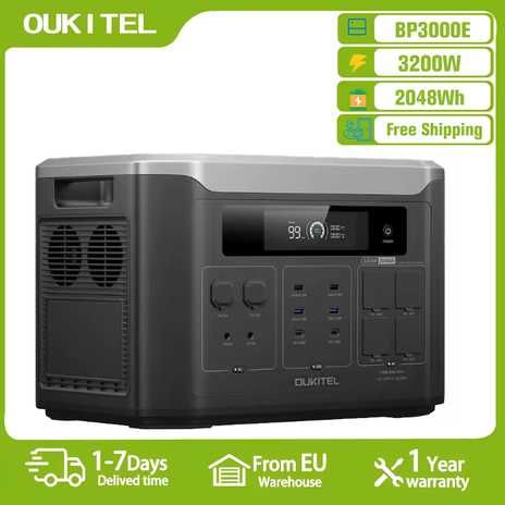 Зарядна станція 2048 Вт*годин OUKITEL BP3000E Portable Power Station 3200W 2048Wh