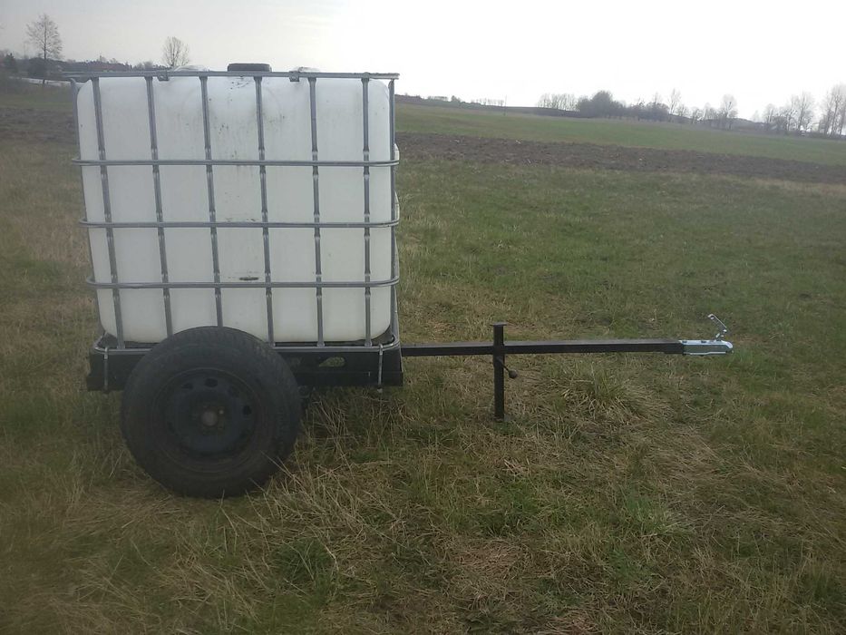 zbiornik 1000l mauzer 600l paletopojemnik mobilny na przyczepce