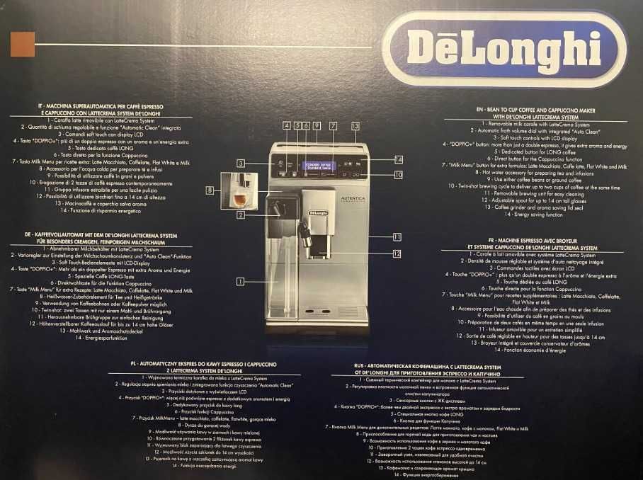 Máquina de café Delonghi Autentica Capuccino, automática