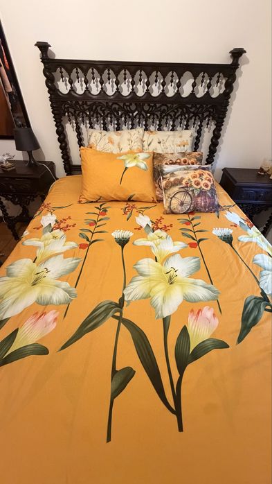 Cama antiga madeira 190x140