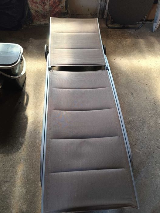 Leżak ogrodowy aluminiowy Ibiza silver taupe