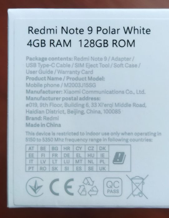 Смартфон Xiaomi redmi note 9