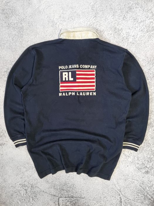 Регбийка винтажное поло Polo Jeans Ralph Lauren USA (M/L)