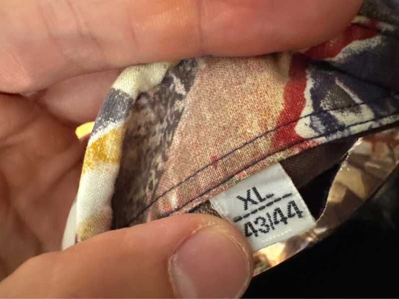 Koszula Vintage Printed Pattern Mario’s Shirt XL 90s y2k