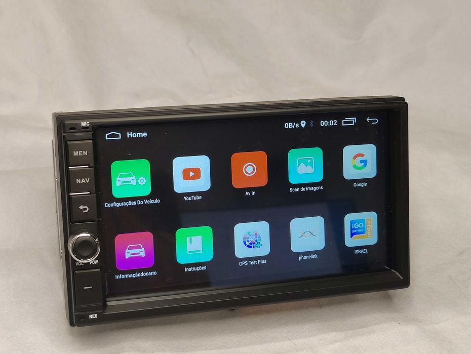 Rádio 2 DIN Android 13 Botões físicos – RDS GPS WIFI 2 DIN 2GB RAM