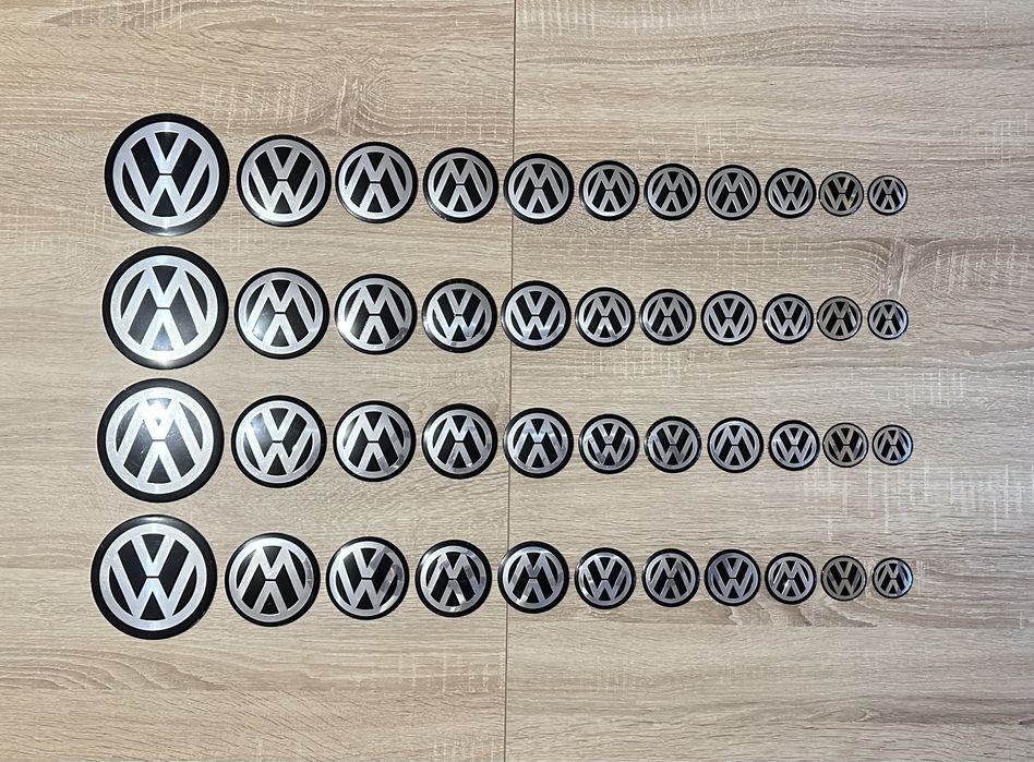 Conjunto 4 Centros Volkswagen 50mm 55mm 56mm 60mm 65mm 66mm 68mm 70mm