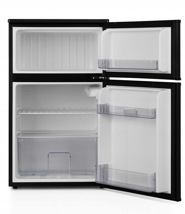 MAŁA LODÓWKA Z ZAMRAŻARKĄ biurowa hotelowa pod blatowa 85CM 89L CZARNY