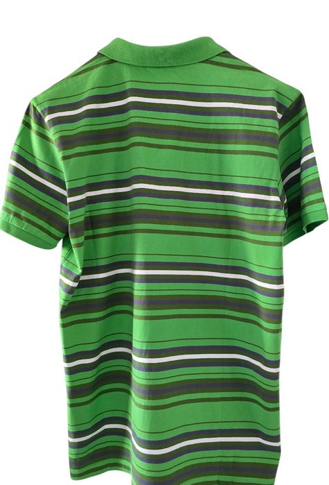 Koszulka polo męska  Adidas- 2XL  Zielona  w paski.