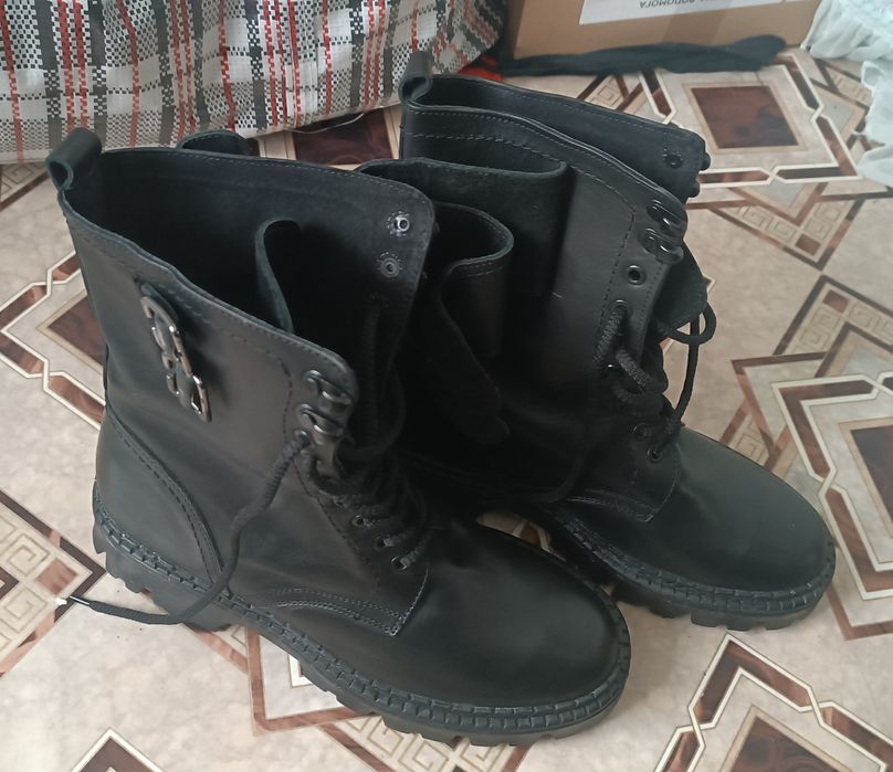 Берці чорні генеральські  зимові з міхом 42 розміру