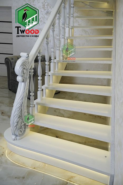 Білі сходи | Відкриті сходи | Сходи із підсвіткою | сходи TWood