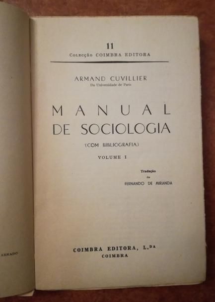 Manual de Sociologia – 1º, 2º Volumes.