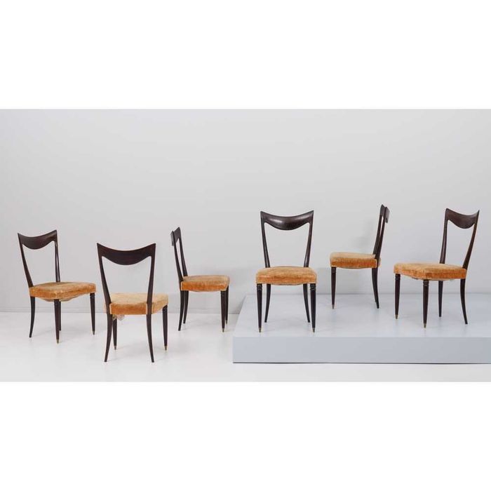 Seis cadeiras modernistas art deco Guglielmo Ulrich pau-santo, anos 40