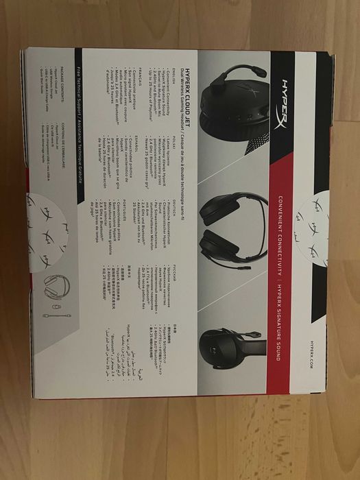 Headset Gaming HyperX Cloud Jet Dual Wireless PS5/PC/Bluetooth