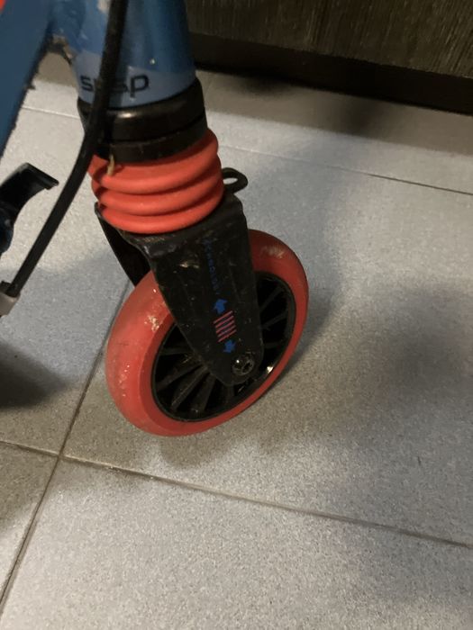 Trotinete com Travão no Guiador e Suspensão Criança MID 5 GrafismoAzul