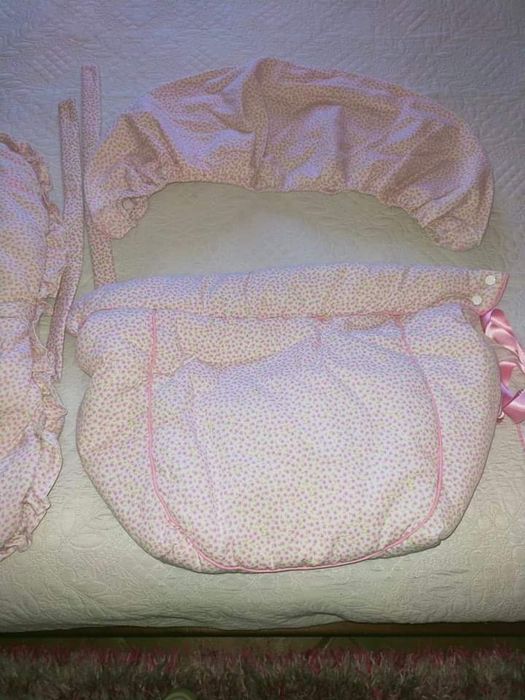 Capa e mala para "ovo" de carro de bebé (menina)