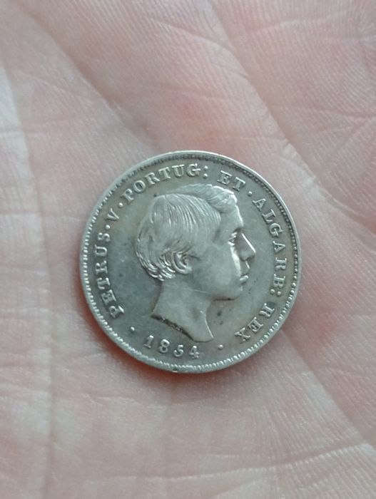 Moeda 100 Reis 1854 Prata