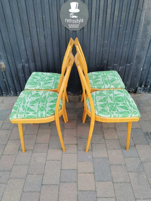 Krzesła TON proj. Antonín Šuman, Czechosłowacja '60 Design, Prl, RETRO