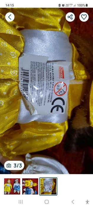 Lalki z materiału z pozytywką,które mówią