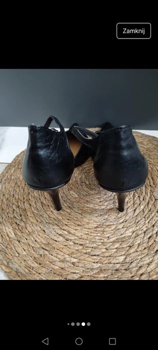Szpilki wysokie czarne boho Vintage eleganckie retro lekkie wygodne