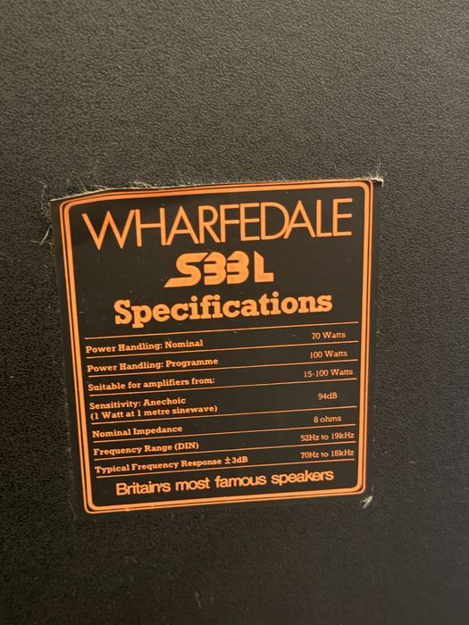 Colunas Wharfedale S33L