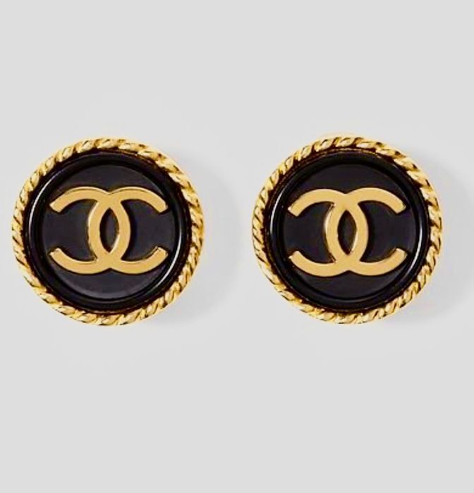 CHANEL Vintage - Par de Brincos autênticos, (1995) LUXO/COLEÇÃO