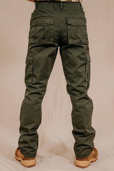 Чоловічі штани карго олива чорні камуфляж Loshan