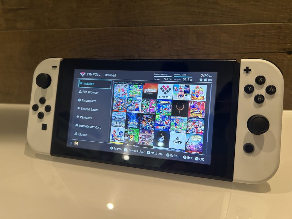 Nintendo Switch Desbloqueada 256Gb + 30 jogos completa