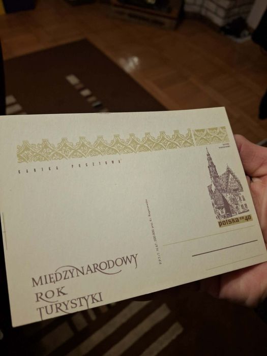 Pocztówka z 1967r.Międzynarodowy rok turystyki.