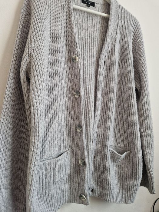 Szary męski kardigan