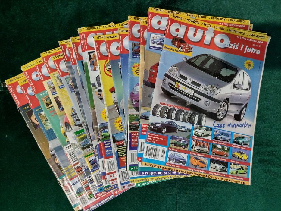 Czasopismo motoryzacyjne "Auto dziś i jutro" z lat '98-'00, 19 szt.