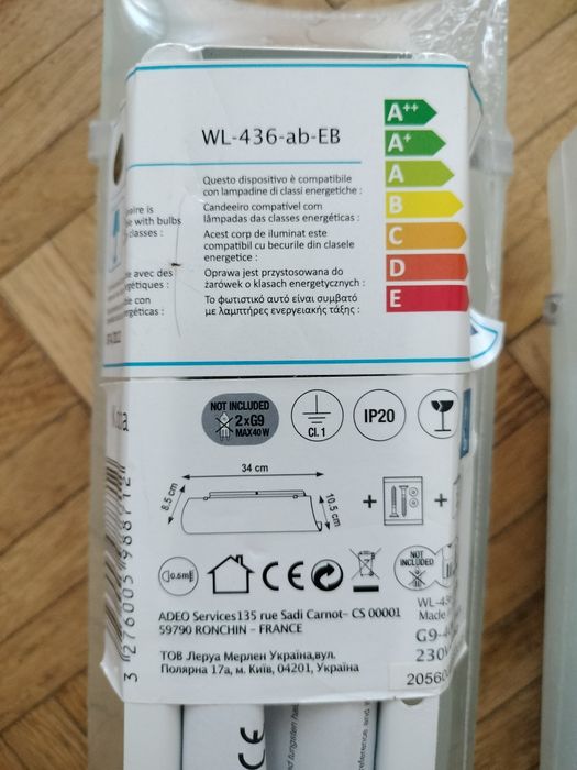 Conjunto candeeiros tecto ou parede