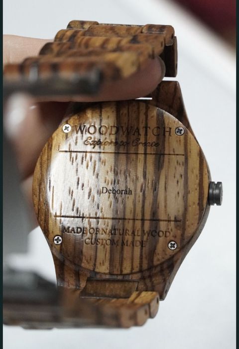 Drewniany zegarek Woodwatch oryginalny męski Deborah z drewna