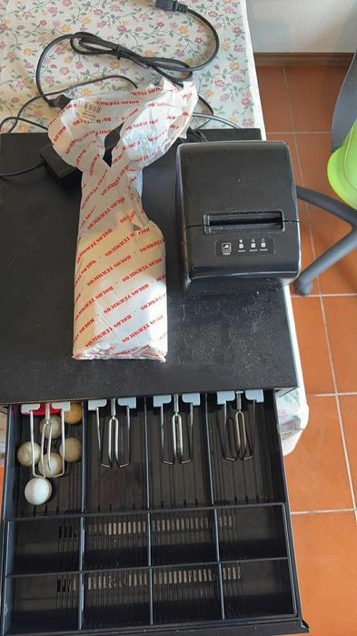 Gaveta para POS + impressora de talões