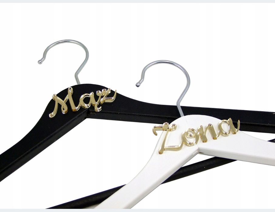 Wieszaki Żona Mąż Złote Plexi Lustro Wesele Magnolit