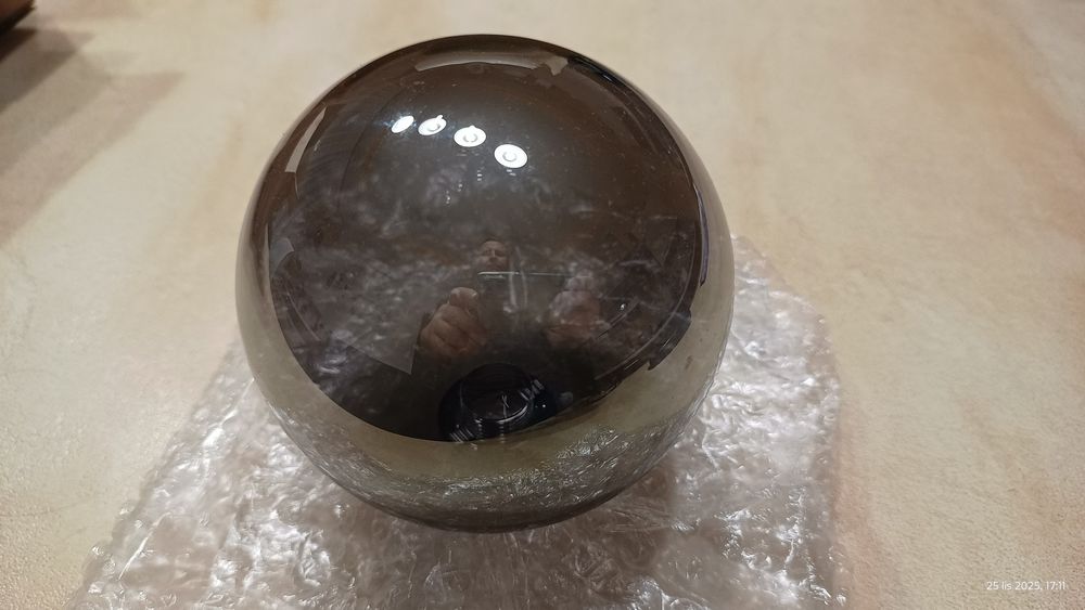 Klosz abażur kula szkło dymione 12 cm na żarówki G9 6 sztuk