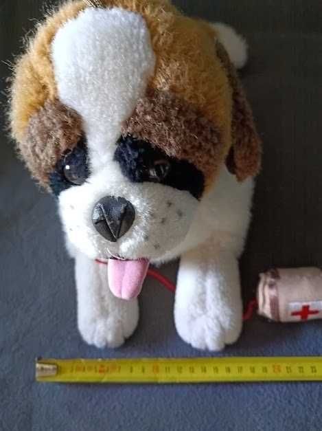 Maskotka przytulanka szczekający pies Bernardyn