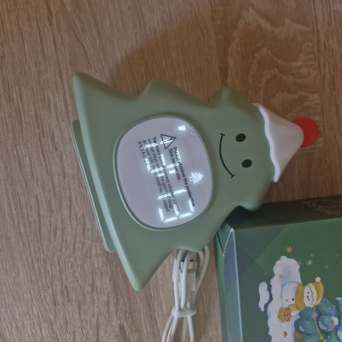 Budzik choinka z lampką