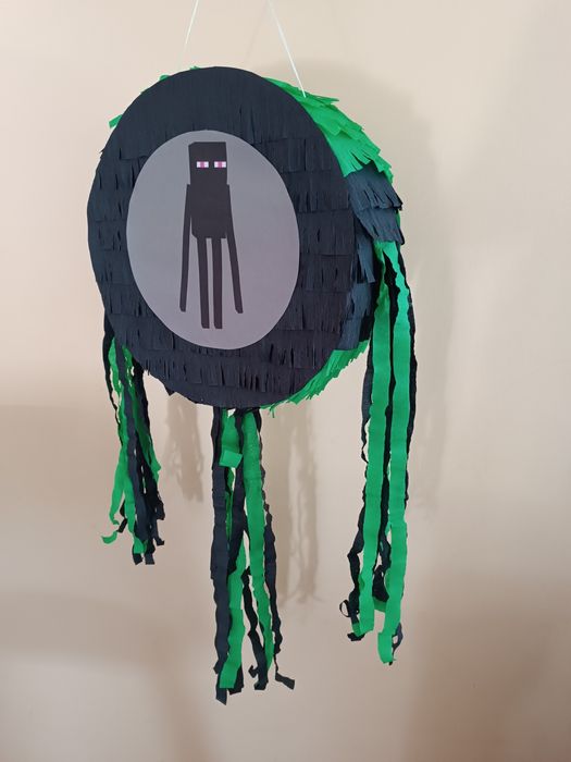 Zestaw piniata Minecraft Enderman kij+imie