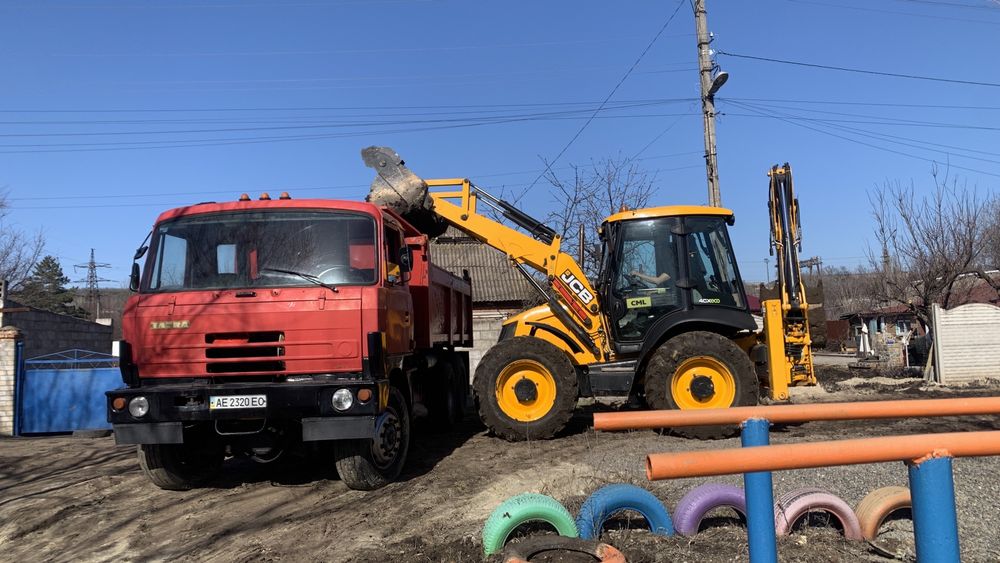 Татра ескаватор  кривой рог щебень песок отсев вивоз мусора