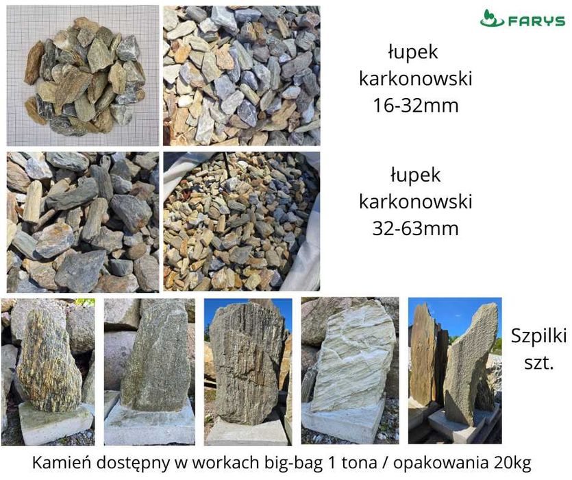 Kamień dekoracyjny i budowlany, grys, otoczak, kostka granitowa.