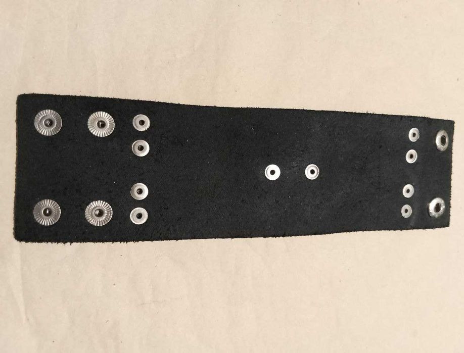 Новый мужской брутальный кожаный браслет-напульсник.  17, см / 19,5 см