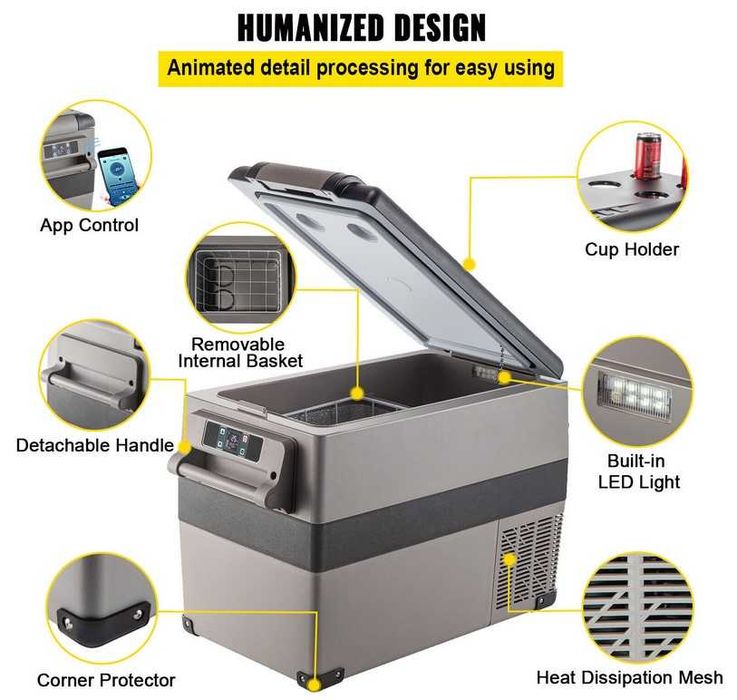 Arca Frigorífica Portátil 22L/35L/45L/55L 12VDC/24VDC ou 220VAC