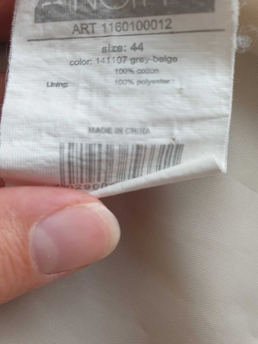 Jasnobeżowy bawełniany Płaszcz damski Trencz Rozmiar 38/S/44