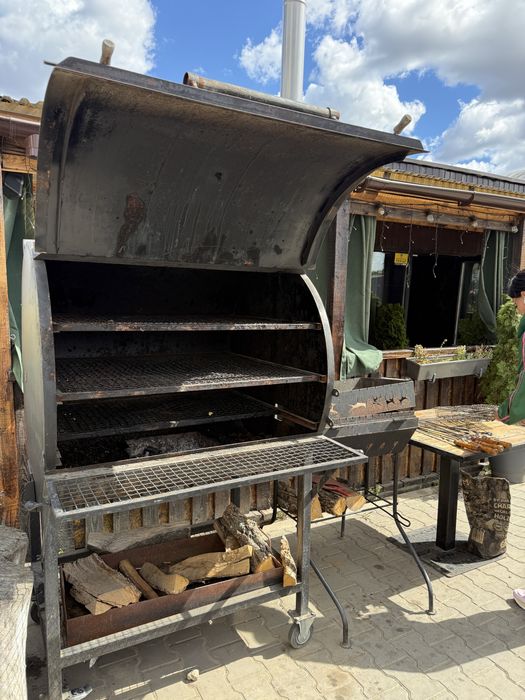 Продам смокер BBQ, мангал крепится с боку