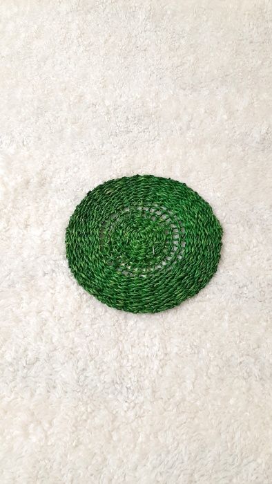 Підставки під посуд/квіти круглі зелені бамбук набір 2шт В'єтнам