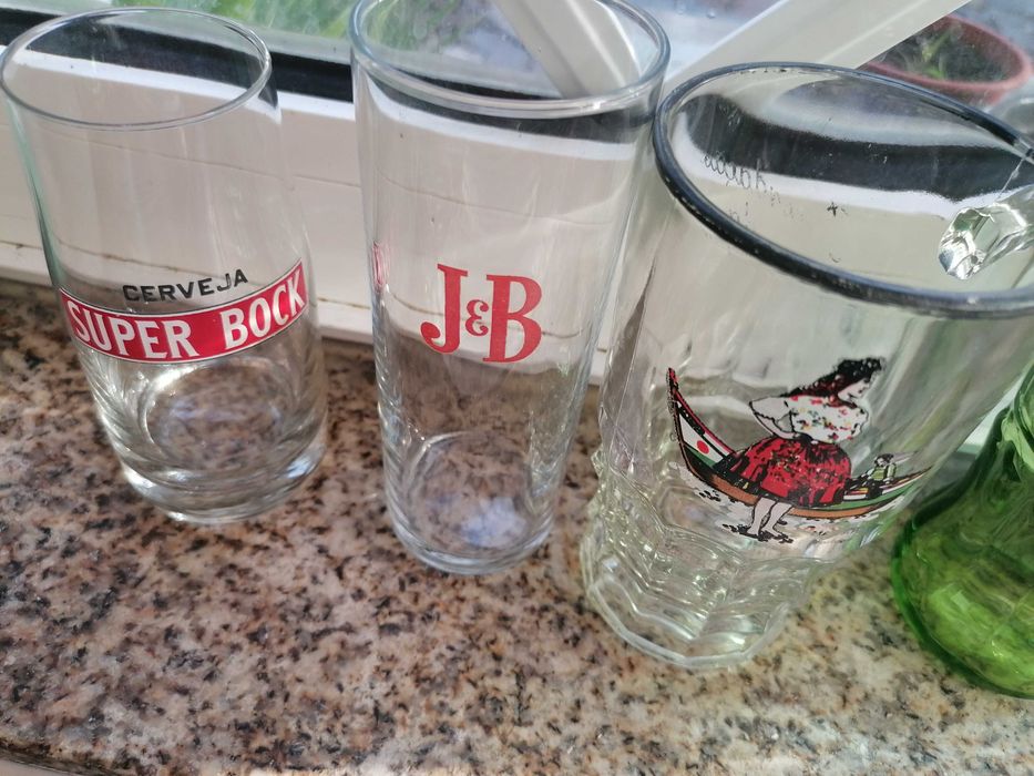 6 copos vidro varias marcas